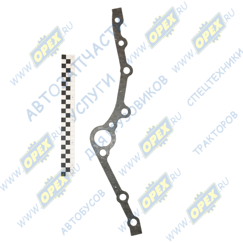 236-1002266-А Прокладка С/Ф; L=500; 3отв.ф10/5отв.ф14/1отв.ф38, шестерни распределительной правая ЯМЗ Techno Drive